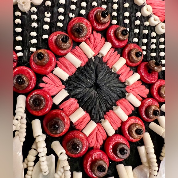 TORY BURCH beaded clutch bag MSRP $498🖤🩷🤍 RARE - Picture 3 of 9